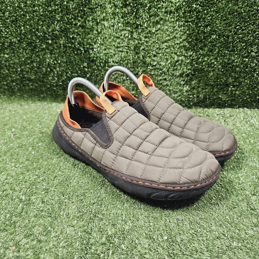 Merrell Hut Moc Olive Green Nylon Slip On Comfort Everyday Shoes Mens Size 8